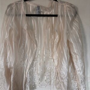 Kay Unger Sheer Cream Jacket